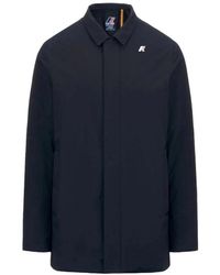 K-Way - Blauwe Waterdichte Winddichte Jas - Lyst