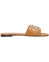 Tory Burch - Bruine Leren Sandalen Met Kwastjes - Lyst