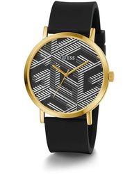 Guess - Armbanduhr g bossed in schwarz und goldton 44 mm gw0625g2 - Lyst
