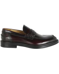 Corvari - Schoenen ,Rood ,Leren Loafer Met Wembley Stijl - Lyst