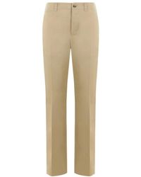 Saint Laurent - Camel Cotton Pant - Lyst