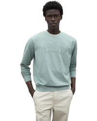 Ecoalf - Hoodies & Sweatvesten ,Groen ,Katoen Katoenen Sweatshirt Met Print Aan De Voorkant - Lyst