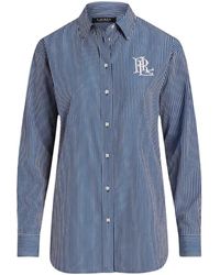 Ralph Lauren - Camisa de algodón a rayas verticales atemporal - Lyst