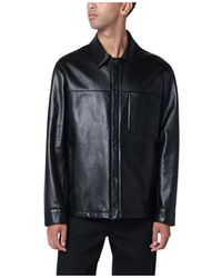 Salvatore Santoro - Zwarte Leren Jas Korte Stijl - Lyst