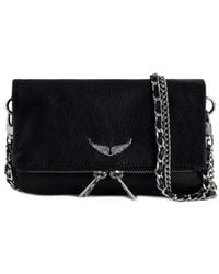 Zadig & Voltaire - Rock Nano Tasche Aus Genarbtem Leder - Lyst