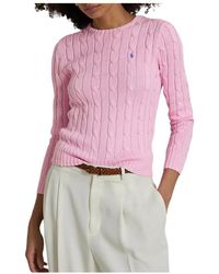 Polo Ralph Lauren - Julianna Langarm Pullover Rosa - Lyst
