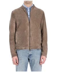 Salvatore Santoro - Dove Lederjacke Mit Durchgehendem Reißverschluss - Lyst