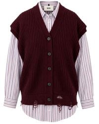 SOLOTRE - V-Neck Knitwear - Lyst
