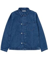 Edmmond Studios - Jassen ,Blauw ,Katoen Avail Jacket Stonewash - Lyst