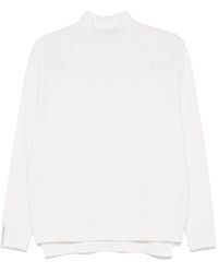 Peserico - Truien & Vesten ,Wit ,Wol Stijlvolle Gebreide Top - Lyst