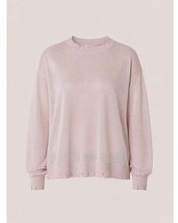 Roy Rogers - Truien & Vesten ,Roze ,Maglia Girocollo Manica Lunga Damage Lurex - Lyst
