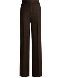 Kiton - Broeken ,Bruin ,Kasjmier Kasjmier Glen Plaid Palazzo Broek - Lyst