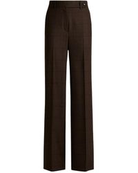 Kiton - Broeken ,Bruin ,Kasjmier Kasjmier Glen Plaid Palazzo Broek - Lyst