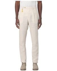 Manuel Ritz - Blaue Leinen Plissee Hose - Lyst