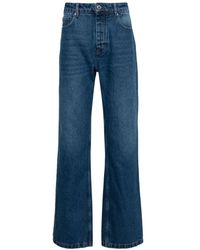 Ami Paris - Blaue denim jeans mit signatur-motiv - Lyst