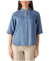 Object - Denim Top Voor Vrouwen - Lyst