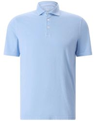 Fedeli - Tops ,Blauw ,Katoen Zero Polo - Lyst