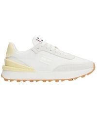 Tommy Hilfiger - Schoenen ,Wit ,Leer Tech Runner Sneakers - Lyst