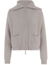 arch4 - Kaschmir-Pullover Mit Durchgehendem Reißverschluss Und Fronttaschen - Lyst