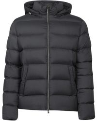 Herno - Jassen ,Zwart ,Nylon Zwarte Donzen Jas - Lyst