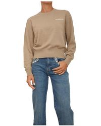 Pinko - Truien & Vesten ,Bruin ,Wol Kameel Trui Wol Kasjmier Mix - Lyst