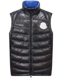 Moncler - Blaue Daunenjacke Mit Reißverschluss - Lyst