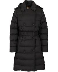 Burberry - Jassen ,Zwart ,Nylon Nylon Jas Met Capuchon, Middellang - Lyst