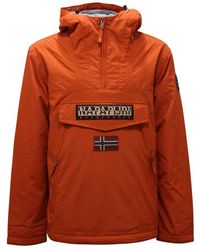 Napapijri - Jassen ,Oranje ,Oranje Rainforest Pocket Jack - Lyst