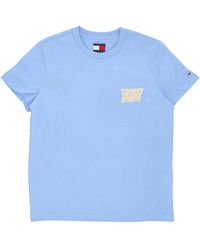 Tommy Hilfiger - Tops ,Blauw ,Katoen Bubble Tee Sugarplum T-Shirt - Lyst