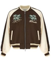 Rhude - 'crepe Satin Souvenir' Bomberjack - Lyst