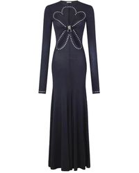Rabanne - Zwarte Bloemen Cut-Out Jurk - Lyst