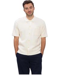 Anerkjendt - Overhemden ,Akvilhelm Needle Rib Ss Knit Polo - Lyst