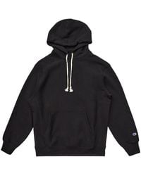 Champion - Schwarzer reverse weave hoodie - Lyst