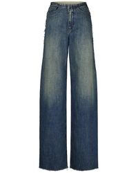 Maison Margiela - Weite jeans im destroyed look - Lyst