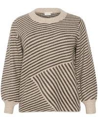 Kaffe - Weicher Strickpullover Mit Puffärmeln - Lyst
