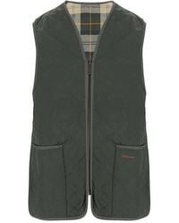 Barbour - Jassen ,Groen ,Katoen Omkeerbaar Gekwalte Vest Met Rits - Lyst