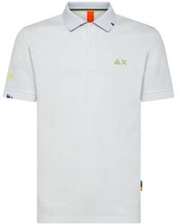 Sun 68 - Tops ,Wit ,Katoen Witte Katoenen Polo Logo Beach Tee - Lyst