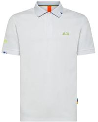 Sun 68 - Tops ,Wit ,Katoen Witte Katoenen Polo Logo Beach Tee - Lyst
