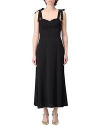 ARMANI EXCHANGE - Grünes Midi-Kleid Mit Bindeträgern - Lyst