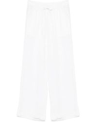 P.A.R.O.S.H. - Broeken ,Wit ,Witte Broek Met Elastische Tailleband En Trekkoord - Lyst
