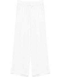 P.A.R.O.S.H. - Broeken ,Wit ,Witte Broek Met Elastische Tailleband En Trekkoord - Lyst