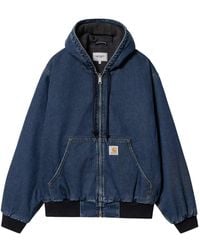Carhartt - Jassen ,Blauw ,Denim Originele Loose Fit Denim Jack Blauw - Lyst