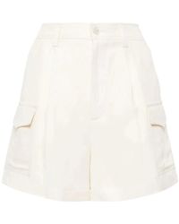 Woolrich - Shorts blancos para mujeres ss 24 - Lyst