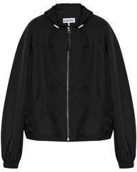Loewe - Chaqueta Bómber Con Capucha Y Cordones - Lyst