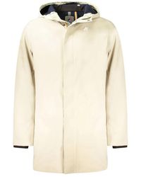 K-Way - R trenchcoat mit kapuze und fleecefutter - Lyst