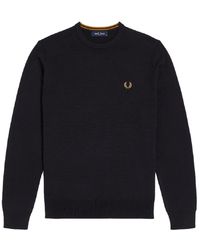 Fred Perry - Klassieke Trui Met Ronde Hals - Lyst