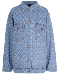 Pinko - Jassen ,Blauw ,Katoen Pifferaio Jacket - Lyst