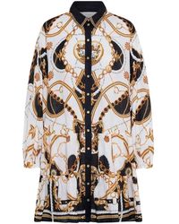 CAMILLA - Kleedjes ,Zwart ,Linnen Sea Charm Patterned Dress - Lyst