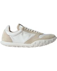 Jil Sander - Suede Trim Low-Top Sneakers - Lyst