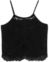 Twinset - Tops ,Zwart ,Sleeveless Top - Lyst
